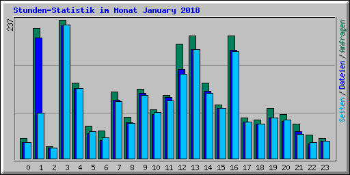 Stunden-Statistik im Monat January 2018